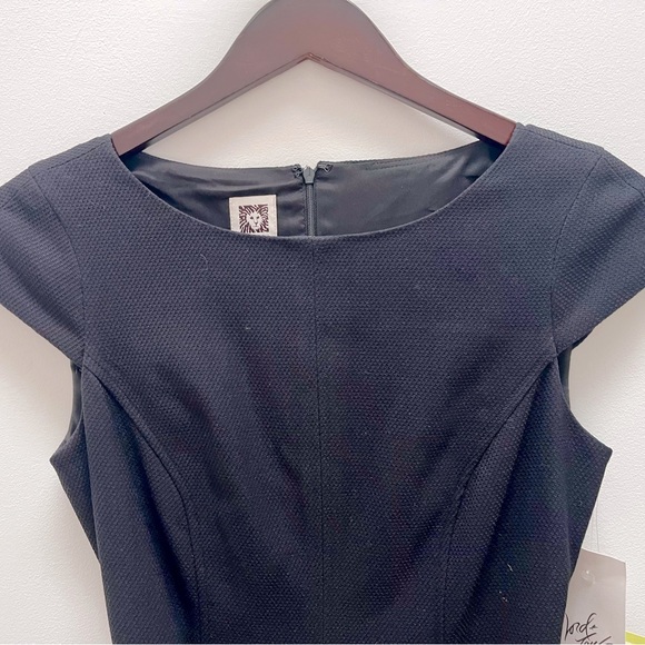 NEW Anne Klein Black A Line Dress Stretch Size 4 - Picture 4 of 6